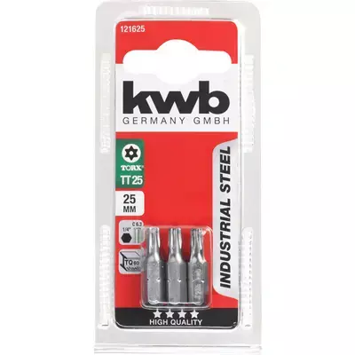 3X 25MM T-TORX 25 INDUS. - Työkalujen terät ja kärjet - 4009311216250 - 1