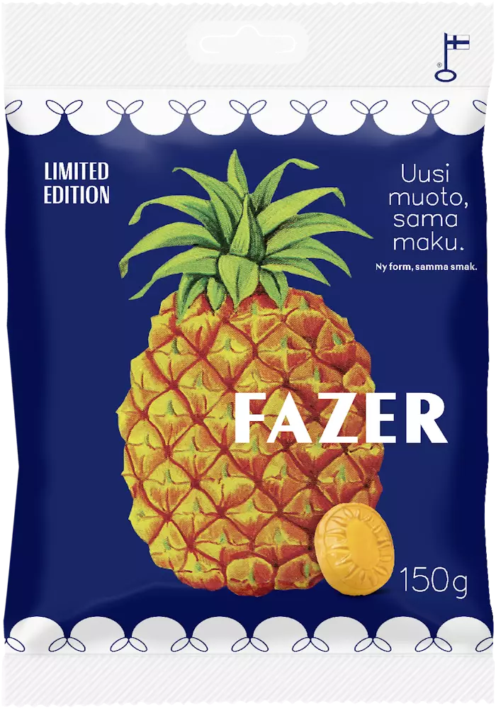 FAZER ANANAS KARKKIPUSSI150G - Karkit - 6416453028630 - 1