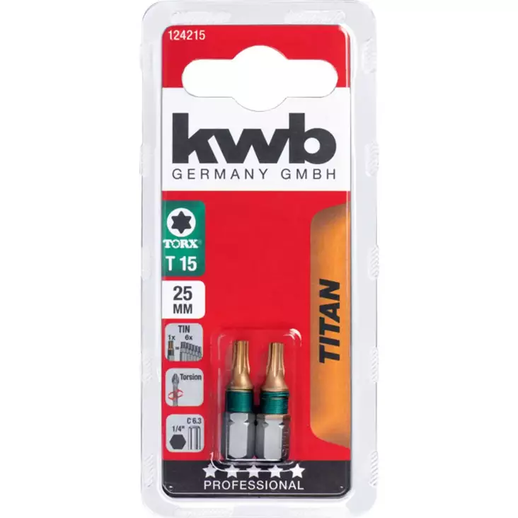 KÄRKI TITAN 15 TORX KWB - Työkalujen terät ja kärjet - 4009311242150 - 1