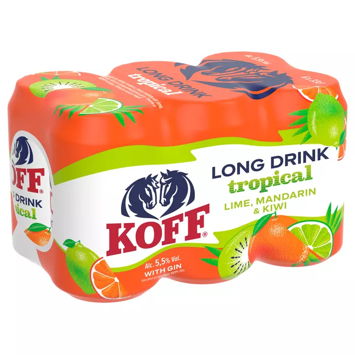 KOFF LONG DRINK TROPICAL 6-PACK 5,5% - Lonkerot - 6415600587730 - 1
