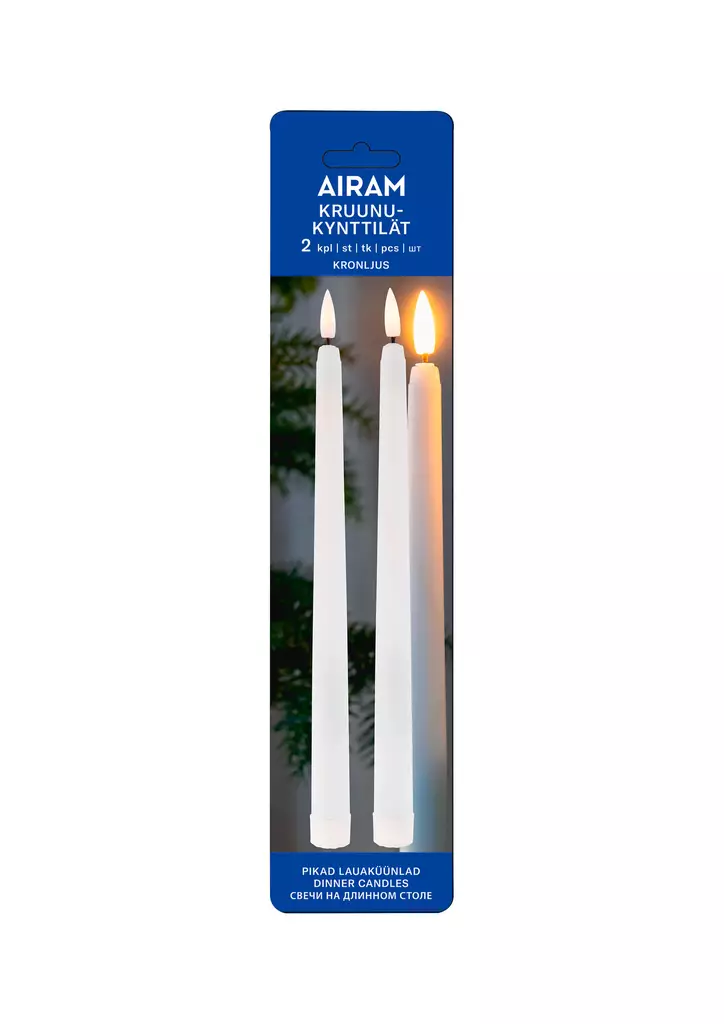 LED DINNER CANDLES 2PCS B/O TIMER - Valot ja valosarjat - 6435200289780 - 1