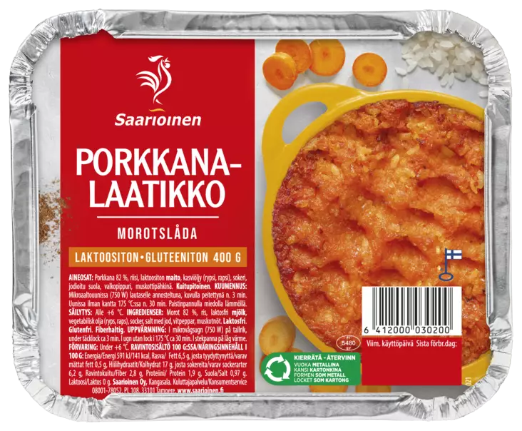 PORKKANALAATIKKO 400G SAARIOINEN - Mikroateriat - 6412000030200 - 1