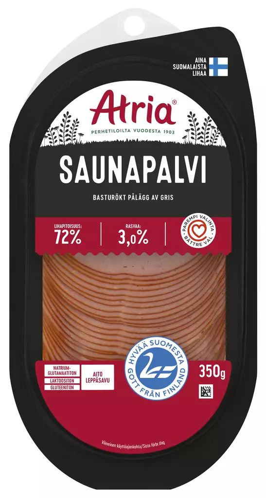 SAUNAPALVI 350G ATRIA - Leivänpäälliset / Leikkeleet - 6407880084900 - 1