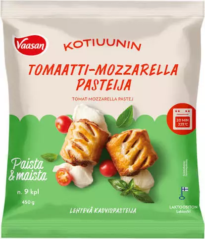 VAASAN KOTIUUN TOMAATTI-MOZZARELLAPAST9K - Vaaleat leivät - 6416577026680 - 1