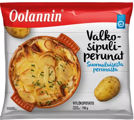 VALKOSIPULIPERUNAT750G OOLANNIN - Perunapakasteet - 6410380097820 - 1