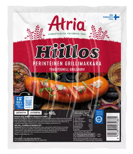 HIILLOSMAKKARA 400G ATRIA - Makkarat ja Nakit - 6407870074881 - 1