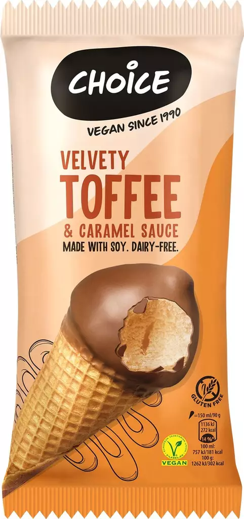 CHOICE TUUTTI 90G TOFFEE MAIDOTON - Jäätelötikut - 8711327569201 - 1