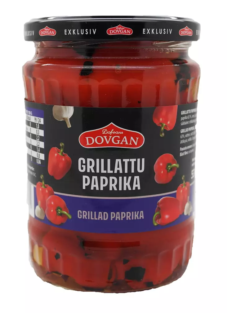 DOVGAN GRILLATTU PAPRIK. 530G - Vihannessäilykkeet - 4032549002371 - 1