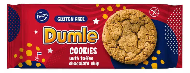 FAZER DUMLE COOKIES GLUTEENITON 140G - Leivonnaiset - 6416453554061 - 1
