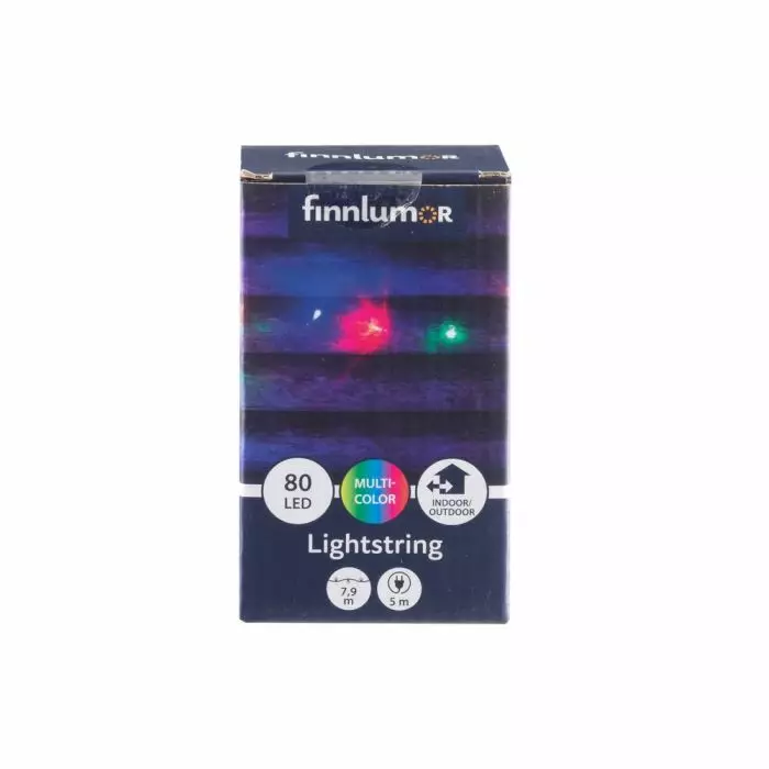 FINNLUMOR VALOKETJU 80 LED MONIVÄRINEN - Valot ja valosarjat - 6410416014951 - 1