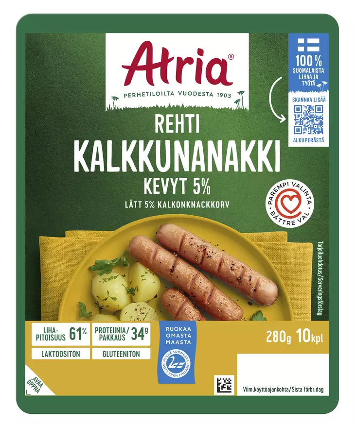 KALKKUNA NAKKI ATRIA - Makkarat ja Nakit - 6407870074041 - 1