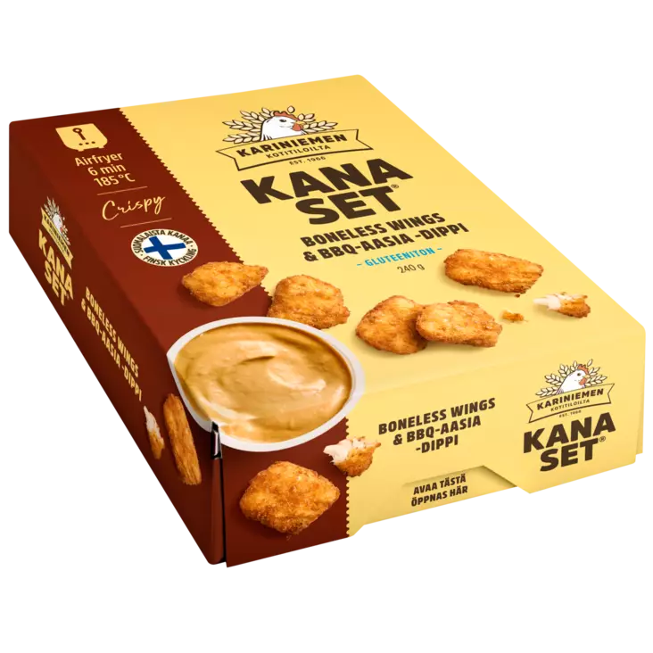 KANASET BONELESS WINGS&BBQ AASIA DIPPI - Mikroateriat - 6409100001131 - 1