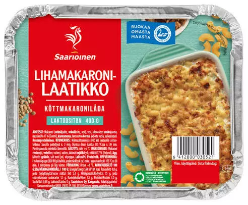 LIHAMAKARONILAATIKKO 400G SAARIOINEN - Mikroateriat - 6412000030521 - 2