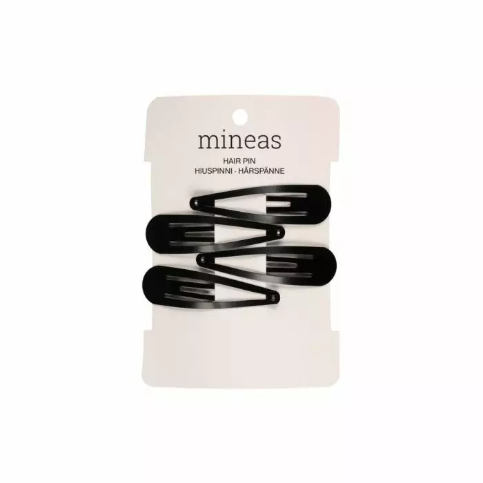 MINEAS HIUSPINNI BASIC 4KPL MUSTA - Muut ihonhoitotuotteet - 6410416342351 - 1