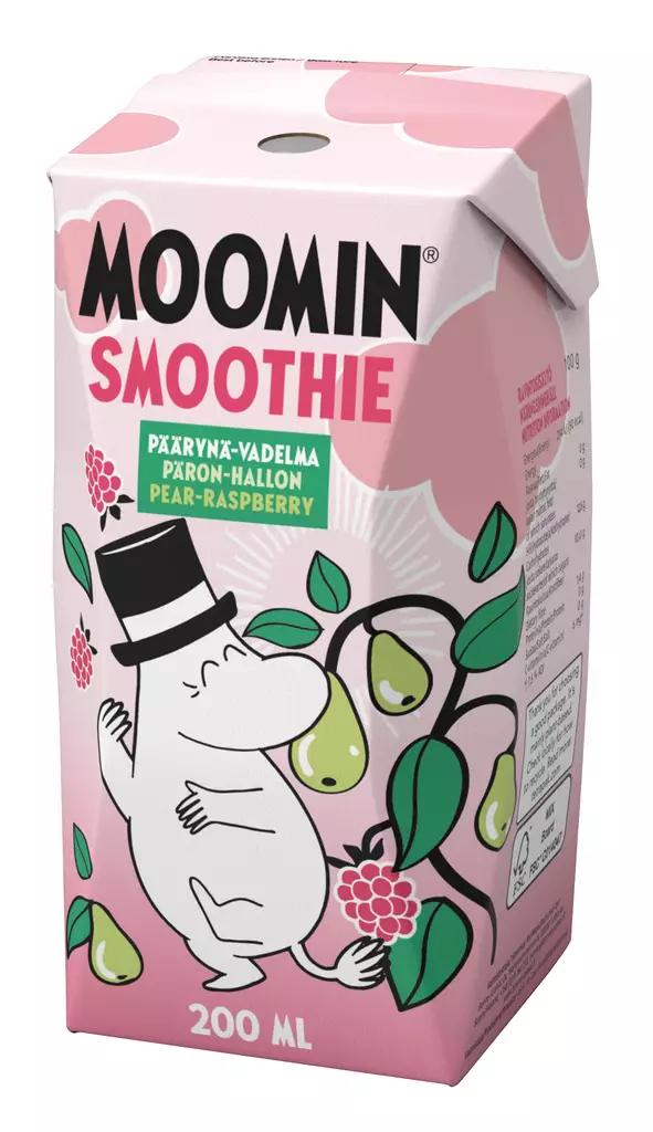 MOOMIN SMOOTHIE 200ML PÄÄRYNÄ-VADELMA - Mehut - 4740098097341 - 1