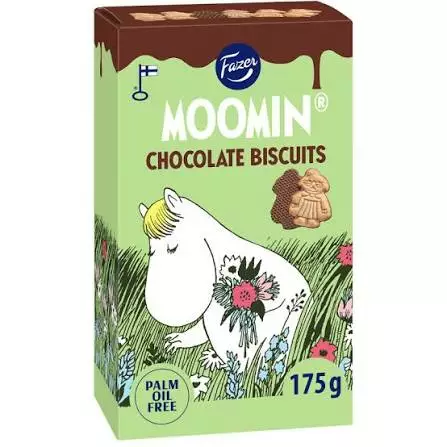 MOOMIN SUKLAANMAKUINEN KEKSI FAZER 175G - Leivonnaiset - 6416453085251 - 1
