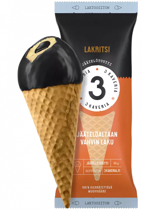 3 KAVERIN TUUTTI VEGAN 95GLAKRITSI LAKT. - Jäätelötikut - 6430048446142 - 1