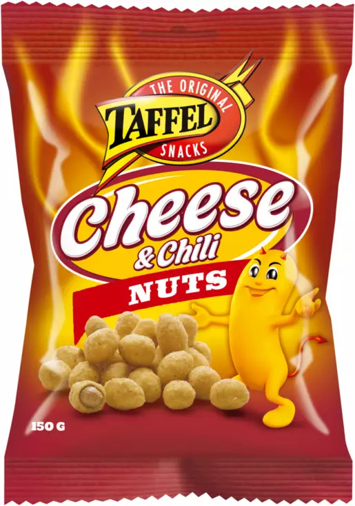 CHEESE&CHILI NUTS TAFFEL 150G - Sipsit ja snacksit - 6410381092152 - 2