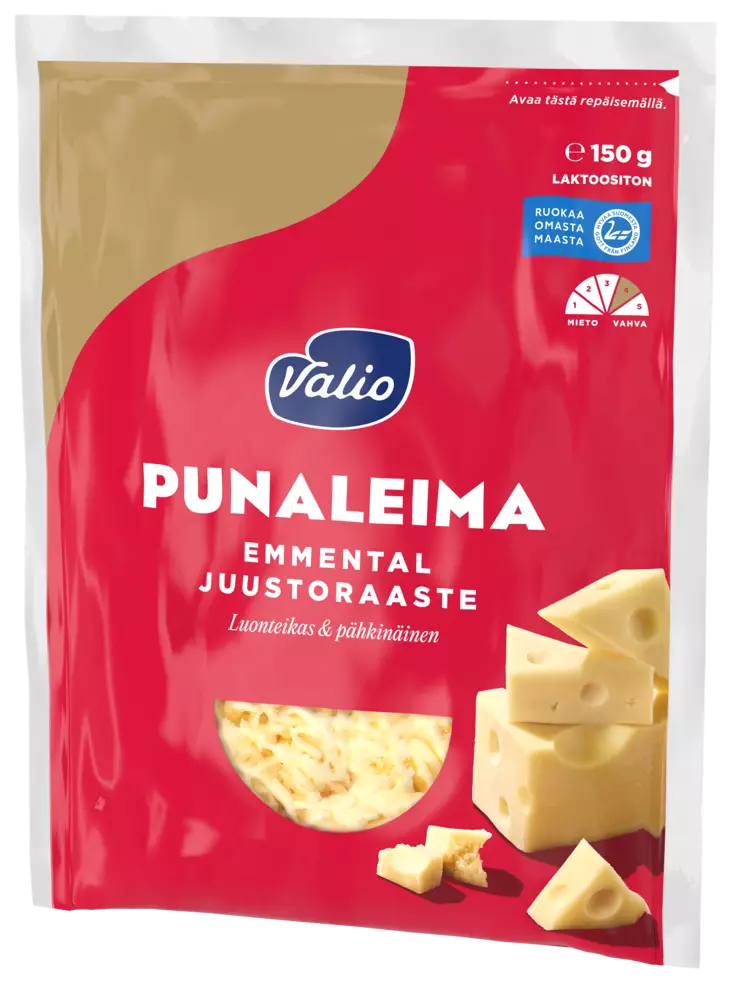 EMMENTAL PUNALEIMA RAASTE 150G - Juustoraasteet - 6408430031542 - 1