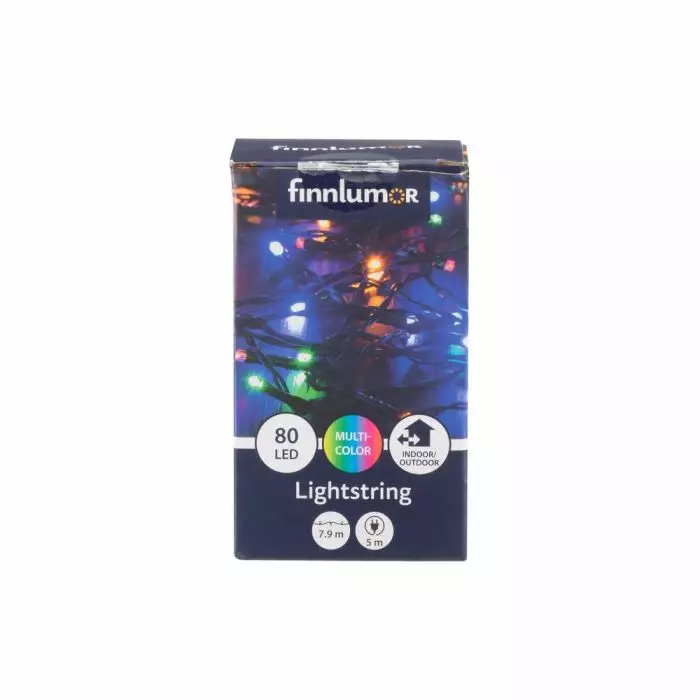 FINNLUMOR VALOKETJU 80 LED MONIVÄRINEN - Valot ja valosarjat - 6410416424262 - 1