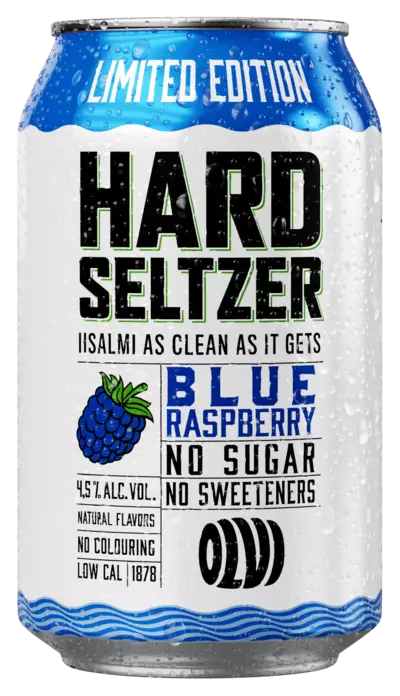 HARD SELTZER BLUE RASPBERRY WITH GIN4,5% - Lonkerot - 6419800083542 - 1