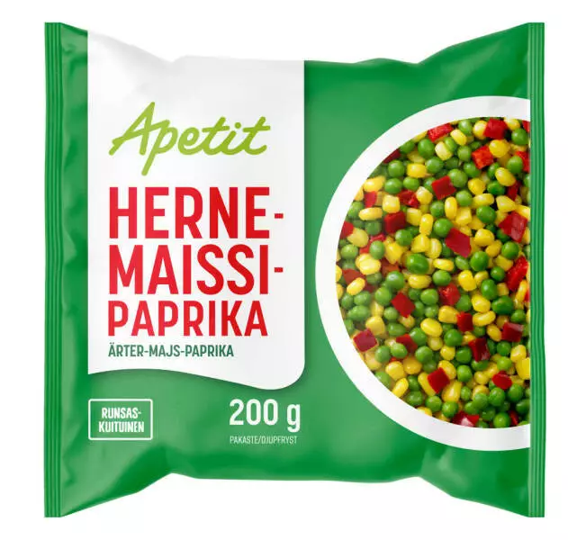 KESÄPÖYTÄ HERNE-MAISSI-PAPRIKA - Vihannespakasteet - 6430104920302 - 1