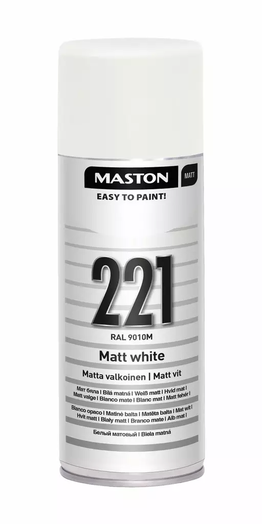 MATTA VALKOIN SPRAYMAALI 400ML MASTON - Spraymaalit - 6412491002212 - 1