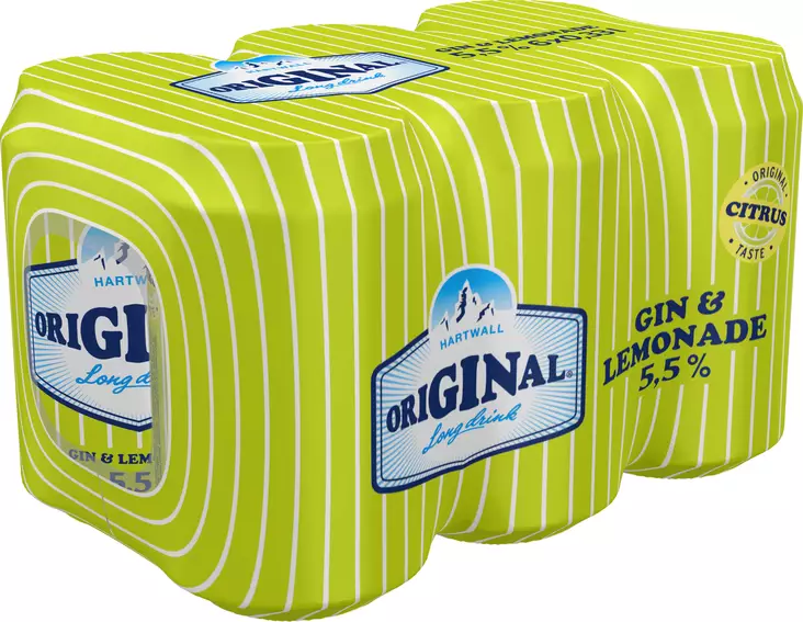 ORIGINAL LONG DRINK 5,5% 6-PACK GIN&LEMO - Lonkerot - 6413605283862 - 1