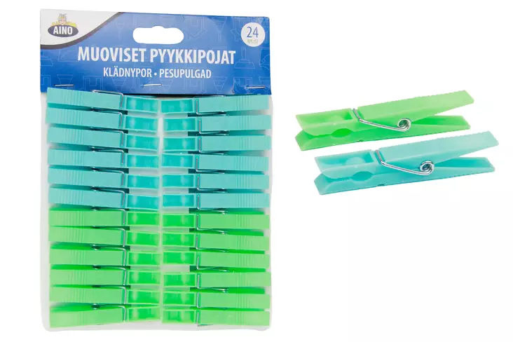 PYYKKIPOJAT MUOVI 24KPL - Muut siivoustarvikkeet - 6416096002462 - 1