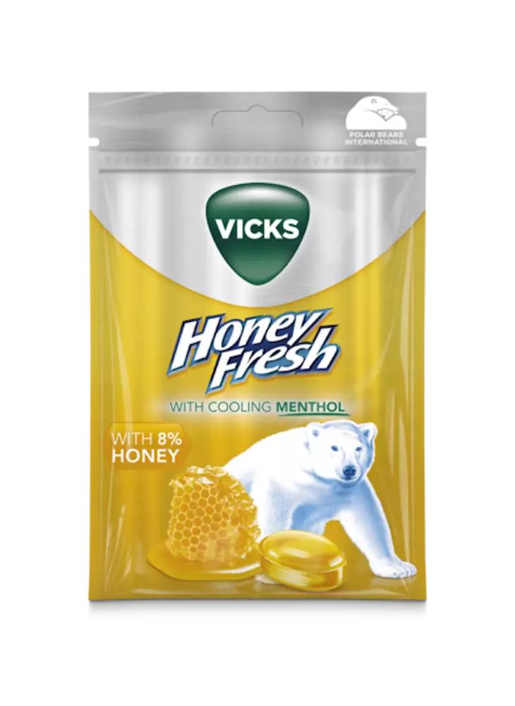 VICKS KURKKUPASTILLI 72G HONEY FRESH - Karkit - 4030300022262 - 1