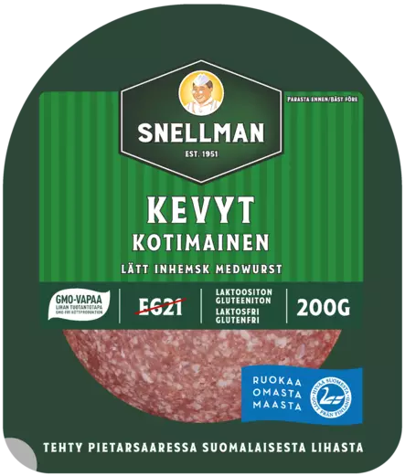 KEVYT KOTIMAINEN MEETVURSTI 200G SNEL - Leivänpäälliset / Leikkeleet - 6409620003523 - 1