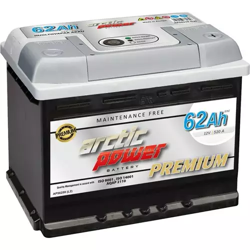ARCTIC POWER AKKU 62AH - Auton Akut - 6417196771173 - 1