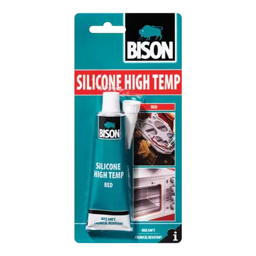 BISON SILICONE HIGH TEMP PUN. 60ML - Yleisliimat - 8710439101163 - 1
