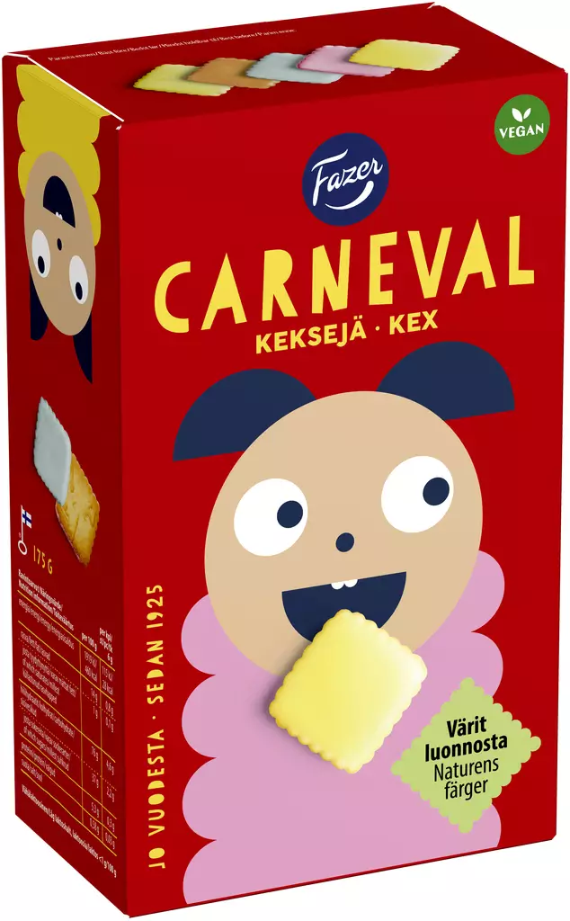 CARNEVAL KEKSI FAZER 175G - Leivonnaiset - 6416453084773 - 1