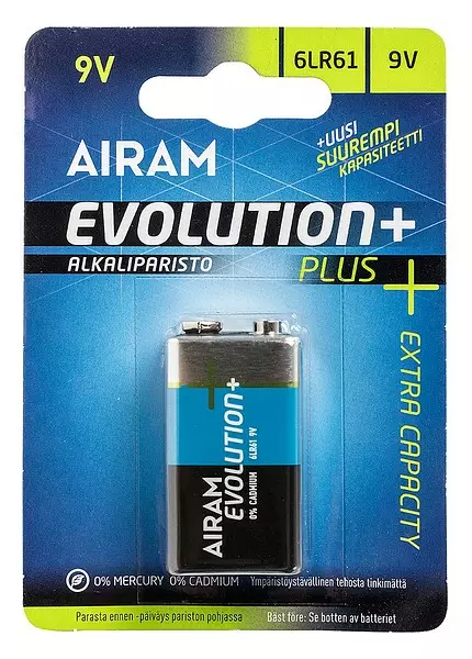 EVOLUTION PLUS 9V AIRAM - Muut paristot - 6435200194763 - 1