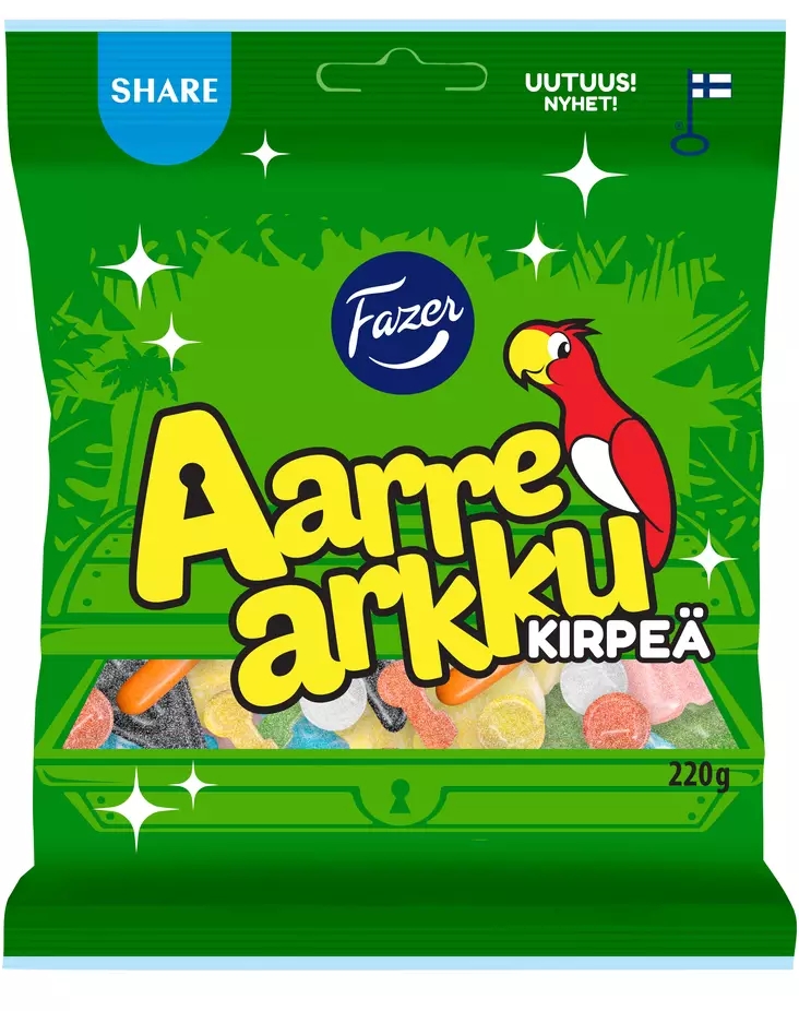 FAZER AARREARKKU KIRPEÄ KARKKIPUSSI220G - Karkit - 6416453048843 - 1