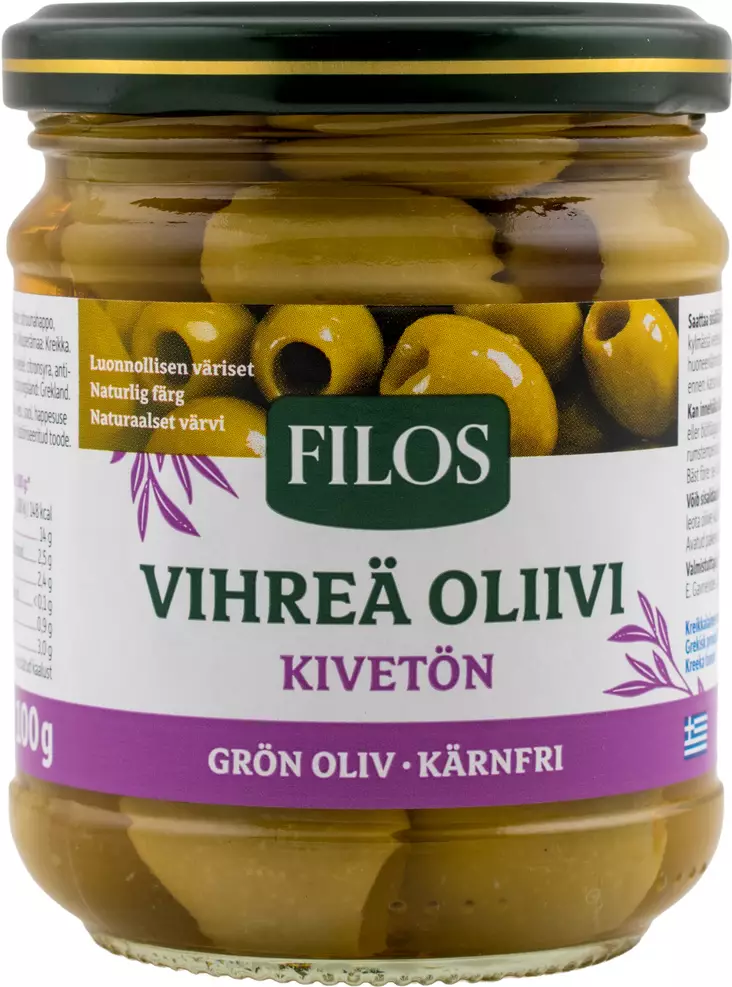 FILOS VIHREÄ OLIIVI KIVETÖN - Vihannessäilykkeet - 6416710020773 - 1