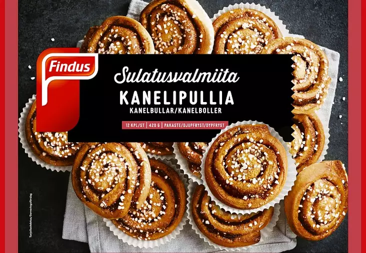FINDUS KANELIPULLIA 420G 12KPL KYPSÄ PAK - Pakastepizzat - 7310500000343 - 1