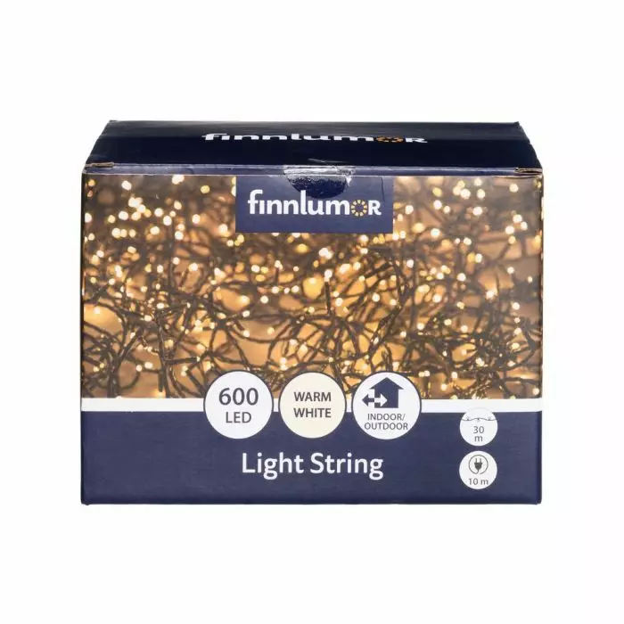 FINNLUMOR VALOKETJU 600 LEDLÄMMIN VALKOI - Valot ja valosarjat - 6410416424293 - 1