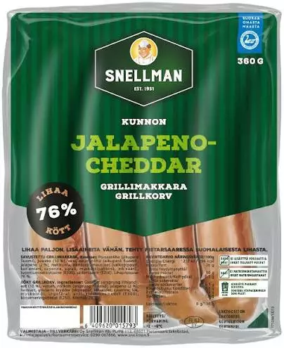 JALOPENO CHEDDAR GRILLIMAKKARA - Makkarat ja Nakit - 6409620015793 - 1