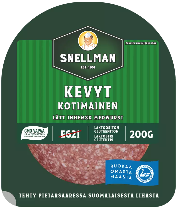 KEVYT KOTIMAINEN MEETVURSTI 200G SNEL - Leivänpäälliset / Leikkeleet - 6409620003523 - 1
