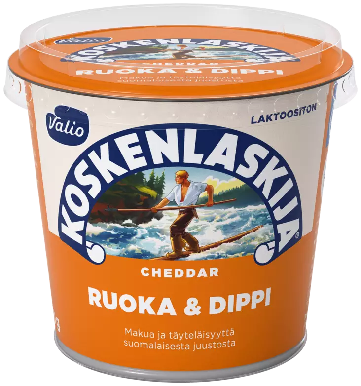 KOSKENLASKIJA RUOKA&DIPPI CHEDDAR LVALIO - Tuorejuustot - 6408430339433 - 1