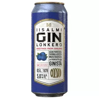OLVI IISALMI MUSTIKKA GIN 5,0% 0,5L - Lonkerot - 6419800082323 - 1