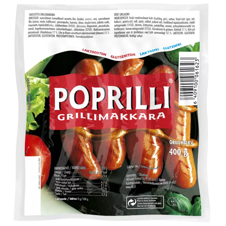 POPRILLI GRILLIMAKKARA HK - Makkarat ja Nakit - 6409100061623 - 1