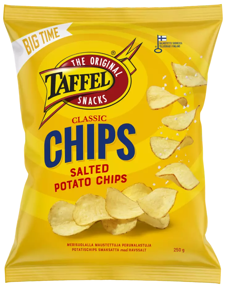 TAFFEL CLASSIC CHIPS 250G - Sipsit ja snacksit - 6410380041663 - 1