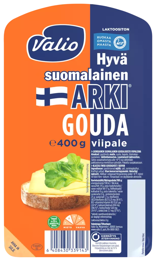 VALIO ARKI GOUDAVIIPALE 400G - Tuorejuustot - 6408430339143 - 1