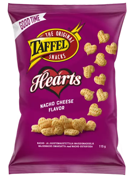 TAFFEL HEARTS 115G - Sipsit ja snacksit - 6410380052034 - 1