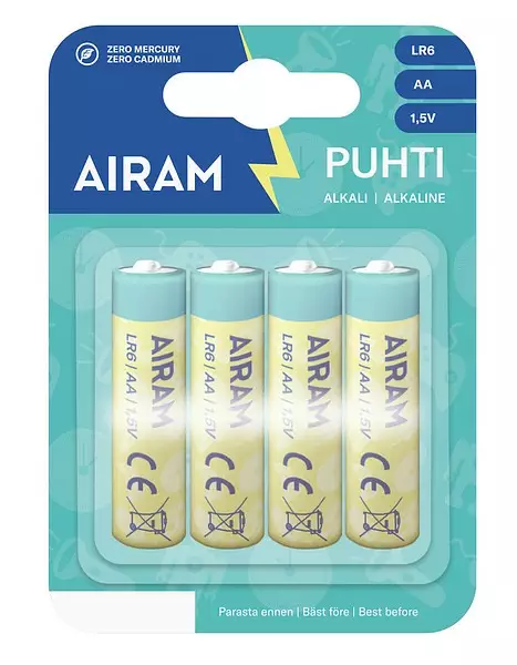 AIRAM PATTERI LR6 AA 4KPL - Sormiparistot - 6435200194664 - 1