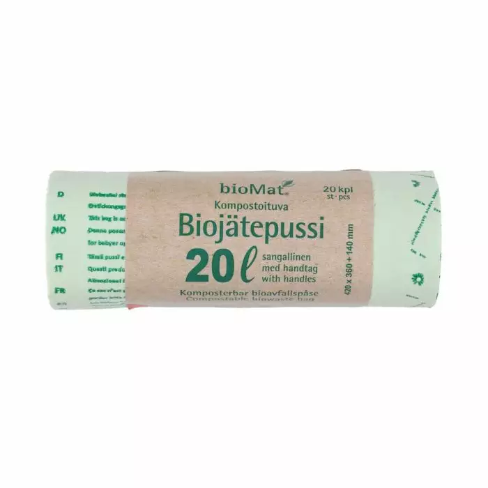BIOMAT BIO ROSKAPUSSI SANGAL. 20KPL 20L - Roskapussit ja -kassit - 9007730001094 - 1