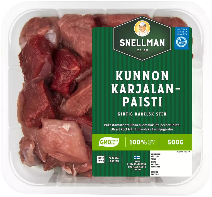 KARJALANPAISTI 500G SNELLMAN - Naudanliha - 6409620054204 - 1